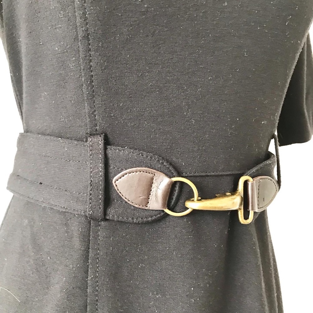 Banana Republic black belt bodycon dress size 00P - Picture 4 of 10